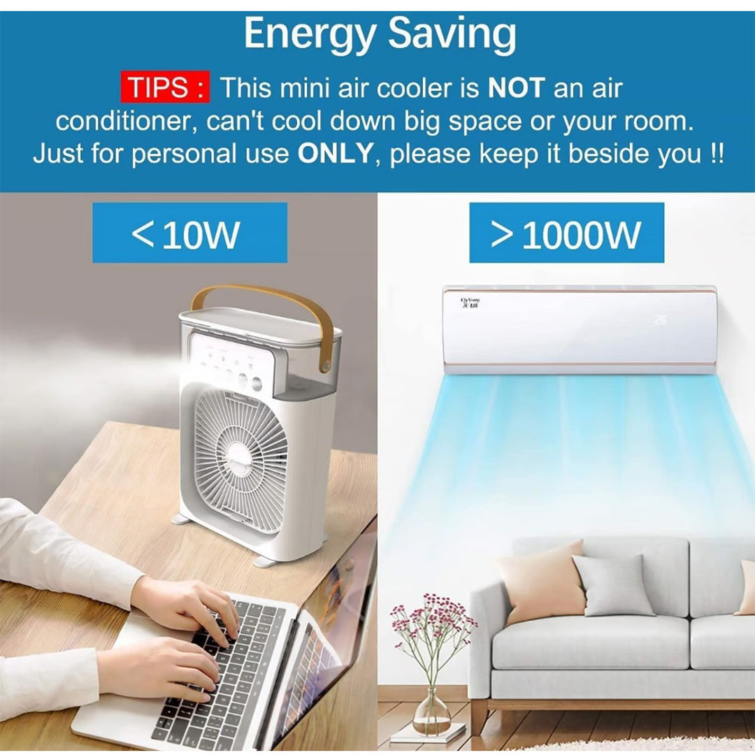 Aire Acondicionado Portátil Ventilador Con Agua Personal 3 en 1